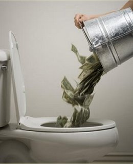 money-down-toilet